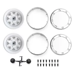 Crawler Metal 1.9 Beadlock Classic 3 White Rims (4pcs)