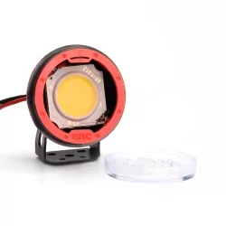 22mm Hat-lamp Red circle LED Pro Spotlight + metal holder (x2)