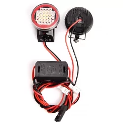 22mm Hat-lamp Red circle LED Pro Spotlight + metal holder (x2)