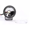 22mm Hat-lamp black circle LED Spotlight + metal holder (x2)