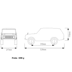 Carrosserie ABS 313mm RRC 3 portes