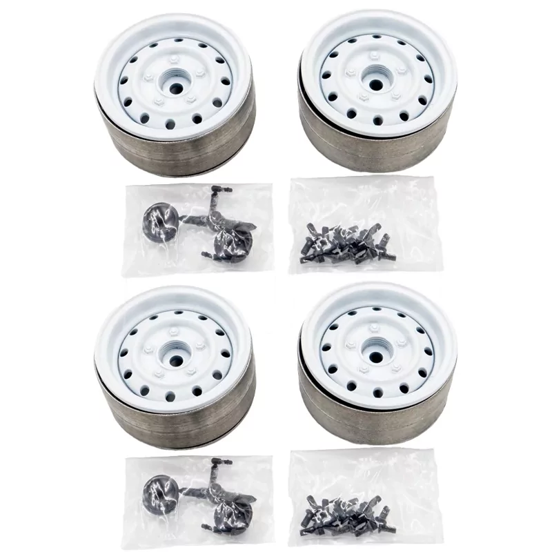 Crawler Metal 1.9 Beadlock Classic 1 White Rims (4pcs)