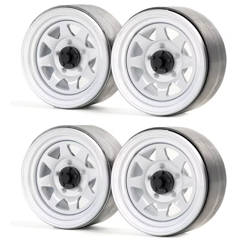 Crawler Metal 1.9 Beadlock Classic 3 White Rims (4pcs)