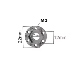 +9mm  Metal Wheel Hex Hub Performance rims (4pcs)