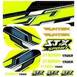 Funtek STX Sport Yellow Stickers Sheet