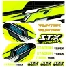 Planche stickers JAUNE Funtek STX Sport