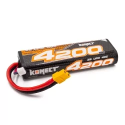 Konect Lipo 4200mah 7.4V 40C 2S1P 31Wh (Round Case Dean)