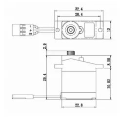 Servo SAVOX MICRO DIGITAL 3.9kg-0.13s pignons metal