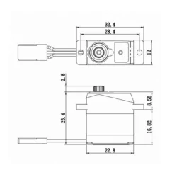 Servo SAVOX MICRO DIGITAL 2.2kg-0.1s pignons metal