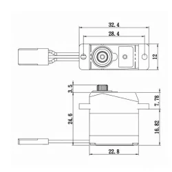 Servo SAVOX MICRO DIGITAL 1.2kg-0.06s pignons metal