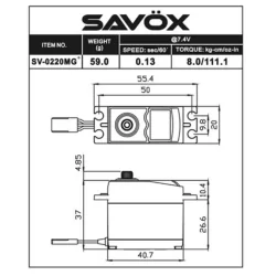 Servo Standard  DIGITAL  7.4V 8kg-0.1s