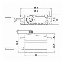 Servo SAVOX 35x15mm DIGITAL 7.4V 8kg-0.095s