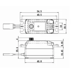 Servo SAVOX 40.8*20.2*25.4 DIGITAL 7.4V 15kg-0.085s