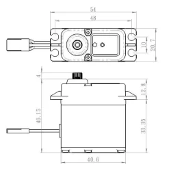 Servo Standard Waterproof  DIGITAL 7.4V 46kg/0.14s