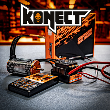 Télécommande Konect KT3S plus 2 voies à volant avec récepteur  KN-KT3S-NEO/SET